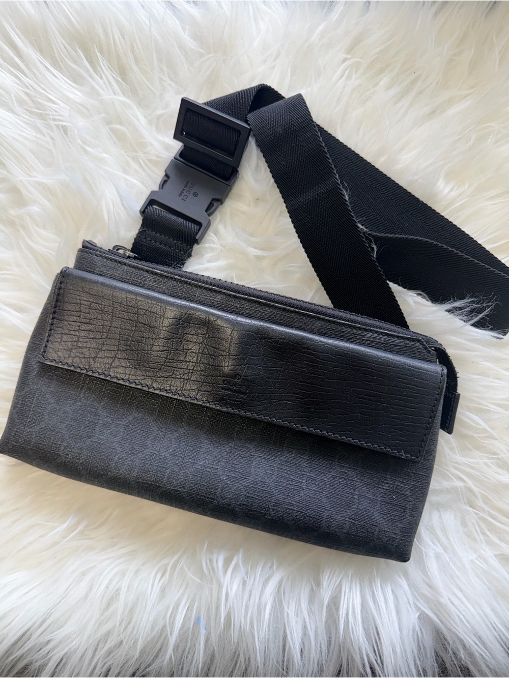 Authentic GUCCI GG Plus Mono Belt Bag